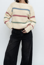 Load image into Gallery viewer, Vintage x BOSTON TRADERS Cotton Butter Yellow Striped Sweater (XS-M)