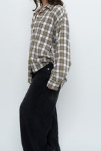 Load image into Gallery viewer, Vintage x HAGGAR White, Green Plaid Cotton Flannel (XS-XL)