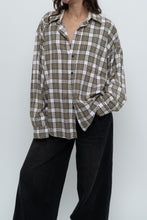 Load image into Gallery viewer, Vintage x HAGGAR White, Green Plaid Cotton Flannel (XS-XL)