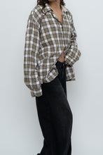 Load image into Gallery viewer, Vintage x HAGGAR White, Green Plaid Cotton Flannel (XS-XL)