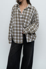 Load image into Gallery viewer, Vintage x HAGGAR White, Green Plaid Cotton Flannel (XS-XL)