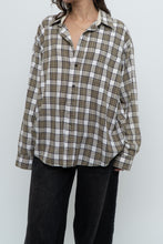 Load image into Gallery viewer, Vintage x HAGGAR White, Green Plaid Cotton Flannel (XS-XL)