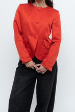 Load image into Gallery viewer, Vintage x Made in Hong Kong x DKNY Red Silk, Wool Blazer (XS-M)