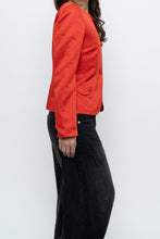 Load image into Gallery viewer, Vintage x Made in Hong Kong x DKNY Red Silk, Wool Blazer (XS-M)