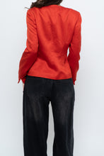 Load image into Gallery viewer, Vintage x Made in Hong Kong x DKNY Red Silk, Wool Blazer (XS-M)