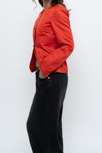 Load image into Gallery viewer, Vintage x Made in Hong Kong x DKNY Red Silk, Wool Blazer (XS-M)