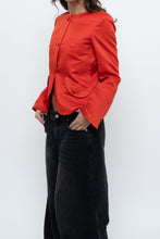 Load image into Gallery viewer, Vintage x Made in Hong Kong x DKNY Red Silk, Wool Blazer (XS-M)