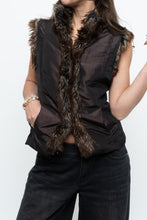 Load image into Gallery viewer, Vintage x PER UNA Brown Faux Fur Vest (XS-M)