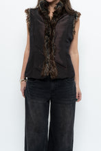 Load image into Gallery viewer, Vintage x PER UNA Brown Faux Fur Vest (XS-M)