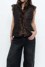 Load image into Gallery viewer, Vintage x PER UNA Brown Faux Fur Vest (XS-M)