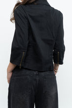 Load image into Gallery viewer, Vintage x Cotton Black Cropped Blazer (XS-M)