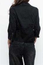Load image into Gallery viewer, Vintage x Cotton Black Cropped Blazer (XS-M)