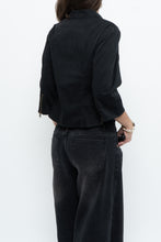 Load image into Gallery viewer, Vintage x Cotton Black Cropped Blazer (XS-M)