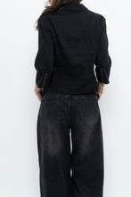 Load image into Gallery viewer, Vintage x Cotton Black Cropped Blazer (XS-M)