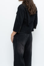 Load image into Gallery viewer, Vintage x Cotton Black Cropped Blazer (XS-M)