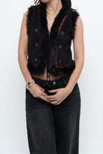 Load image into Gallery viewer, Vintage x ZARA Black Faux Suede Embroidered Vest (XS-M)
