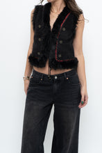 Load image into Gallery viewer, Vintage x ZARA Black Faux Suede Embroidered Vest (XS-M)