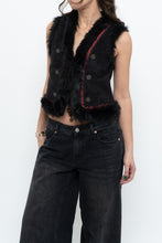 Load image into Gallery viewer, Vintage x ZARA Black Faux Suede Embroidered Vest (XS-M)