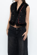 Load image into Gallery viewer, Vintage x ZARA Black Faux Suede Embroidered Vest (XS-M)