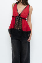 Load image into Gallery viewer, Vintage x Red, Black Sheer Lace Top (M, L)