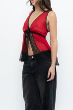 Load image into Gallery viewer, Vintage x Red, Black Sheer Lace Top (M, L)