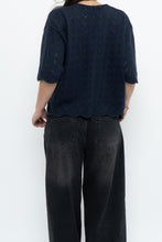 Load image into Gallery viewer, Vintage x Made in Great Britain x Navy Cotton-Blend Cropped Cardigan (S-L)