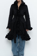 Load image into Gallery viewer, Vintage x SAMUEL DONG Black Ruffled Satin Jacket (S, M)