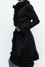 Load image into Gallery viewer, Vintage x SAMUEL DONG Black Ruffled Satin Jacket (S, M)