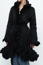 Load image into Gallery viewer, Vintage x SAMUEL DONG Black Ruffled Satin Jacket (S, M)