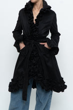 Load image into Gallery viewer, Vintage x SAMUEL DONG Black Ruffled Satin Jacket (S, M)