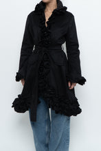 Load image into Gallery viewer, Vintage x SAMUEL DONG Black Ruffled Satin Jacket (S, M)