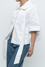 Load image into Gallery viewer, Vintage x Made in Turkey x MARKS &amp; SPENCER White Denim Peplum Top (S-L)