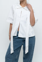 Load image into Gallery viewer, Vintage x Made in Turkey x MARKS &amp; SPENCER White Denim Peplum Top (S-L)