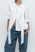 Load image into Gallery viewer, Vintage x Made in Turkey x MARKS &amp; SPENCER White Denim Peplum Top (S-L)