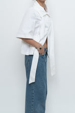 Load image into Gallery viewer, Vintage x Made in Turkey x MARKS &amp; SPENCER White Denim Peplum Top (S-L)