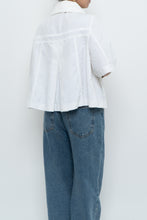 Load image into Gallery viewer, Vintage x Made in Turkey x MARKS &amp; SPENCER White Denim Peplum Top (S-L)