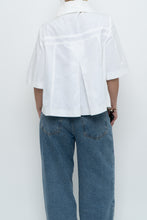 Load image into Gallery viewer, Vintage x Made in Turkey x MARKS &amp; SPENCER White Denim Peplum Top (S-L)