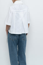 Load image into Gallery viewer, Vintage x Made in Turkey x MARKS &amp; SPENCER White Denim Peplum Top (S-L)
