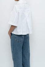 Load image into Gallery viewer, Vintage x Made in Turkey x MARKS &amp; SPENCER White Denim Peplum Top (S-L)