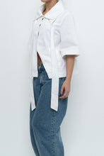 Load image into Gallery viewer, Vintage x Made in Turkey x MARKS &amp; SPENCER White Denim Peplum Top (S-L)