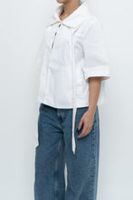 Load image into Gallery viewer, Vintage x Made in Turkey x MARKS &amp; SPENCER White Denim Peplum Top (S-L)