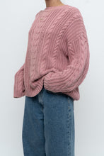 Load image into Gallery viewer, Vintage x Made in Hong Kong x EDDIE BAUER Pink Cotton Cableknit Sweater (XS-L)