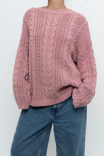 Load image into Gallery viewer, Vintage x Made in Hong Kong x EDDIE BAUER Pink Cotton Cableknit Sweater (XS-L)