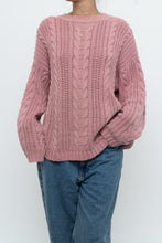Load image into Gallery viewer, Vintage x Made in Hong Kong x EDDIE BAUER Pink Cotton Cableknit Sweater (XS-L)