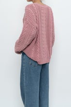 Load image into Gallery viewer, Vintage x Made in Hong Kong x EDDIE BAUER Pink Cotton Cableknit Sweater (XS-L)