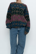 Load image into Gallery viewer, Vintage x Made in France x DANIEL HECHTER Patterned Wool-blend Knit Sweater (XS-L)
