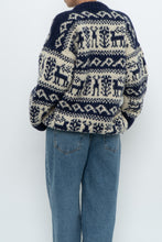 Load image into Gallery viewer, Vintage x Handknit Patterned Wool Cardigan (XS-L)