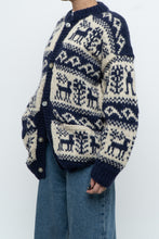 Load image into Gallery viewer, Vintage x Handknit Patterned Wool Cardigan (XS-L)