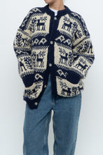 Load image into Gallery viewer, Vintage x Handknit Patterned Wool Cardigan (XS-L)