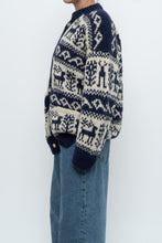 Load image into Gallery viewer, Vintage x Handknit Patterned Wool Cardigan (XS-L)
